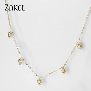 Thin Chain Leaf Pendant Choker Jewelry FSNP2169