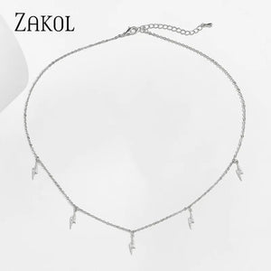 Thin Chain Leaf Pendant Choker Jewelry FSNP2169