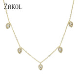 Thin Chain Leaf Pendant Choker Jewelry FSNP2169