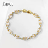 Leaf Charm CZ Bracelet for Women BP2183