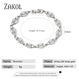 Leaf Charm CZ Bracelet for Women BP2183