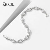 Leaf Charm CZ Bracelet for Women BP2183