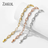Leaf Charm CZ Bracelet for Women BP2183