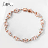Leaf Charm CZ Bracelet for Women BP2183