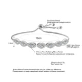 Adjustable CZ Bracelet for Women Wedding Party Jewelry
