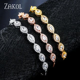 Adjustable CZ Bracelet for Women Wedding Party Jewelry