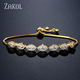 Adjustable CZ Bracelet for Women Wedding Party Jewelry