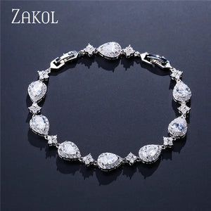 Water Drop CZ Stone Bracelet for Women FSBP2014