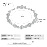 Water Drop CZ Stone Bracelet for Women FSBP2014