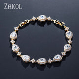 Water Drop CZ Stone Bracelet for Women FSBP2014