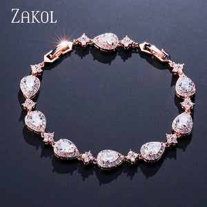 Water Drop CZ Stone Bracelet for Women FSBP2014