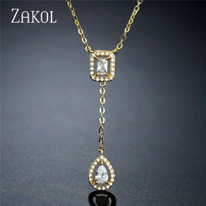 Zirconia Pendant Charm Necklace Jewelry Wedding Gift For Girlfriend FSNP2068