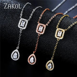 Zirconia Pendant Charm Necklace Jewelry Wedding Gift For Girlfriend FSNP2068