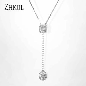 Zirconia Pendant Charm Necklace Jewelry Wedding Gift For Girlfriend FSNP2068