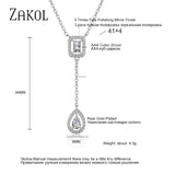 Zirconia Pendant Charm Necklace Jewelry Wedding Gift For Girlfriend FSNP2068