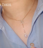 Zirconia Pendant Charm Necklace Jewelry Wedding Gift For Girlfriend FSNP2068