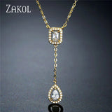 Zirconia Pendant Charm Necklace Jewelry Wedding Gift For Girlfriend FSNP2068