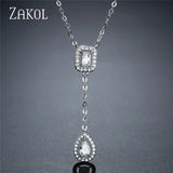 Zirconia Pendant Charm Necklace Jewelry Wedding Gift For Girlfriend FSNP2068