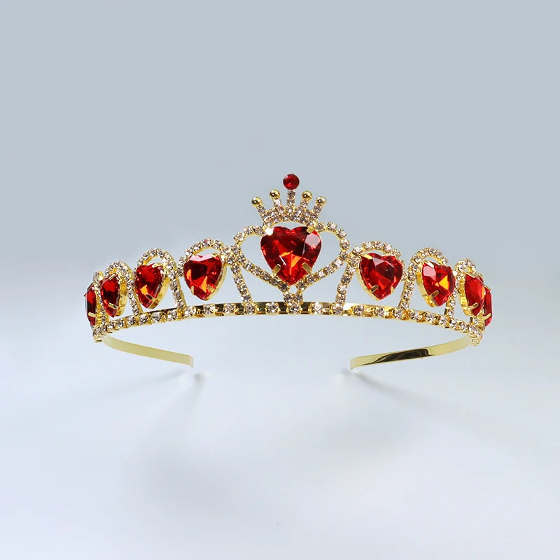 Red Love Crystal Crown Princess Birthday Gift