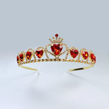 Red Love Crystal Crown Princess Birthday Gift