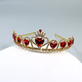 Red Love Crystal Crown Princess Birthday Gift