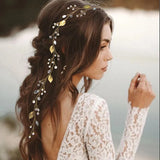 Flower Headbands Braided Hair Vine Pearl Headpiece Hair Ornament