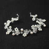 Flower Headbands Braided Hair Vine Pearl Headpiece Hair Ornament