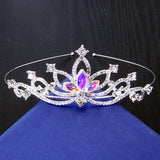 Crystal Bridal Crown Princess Pearls Birthday Wedding Hair Accessories