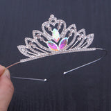 Crystal Bridal Crown Princess Pearls Birthday Wedding Hair Accessories
