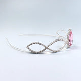 Pink Crystal Crown Ladies Party Jewelry Princess Birthday Hair Band