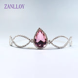 Pink Crystal Crown Ladies Party Jewelry Princess Birthday Hair Band