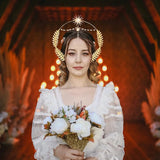 Metal Moon Stars Hairband Bridal Crown Wedding Headdress Jewelry
