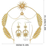 Metal Moon Stars Hairband Bridal Crown Wedding Headdress Jewelry