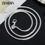 1MM/2MM/3MM Snake Chain Necklaces 925 Silver