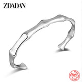 925 Silver Bamboo Joint Adjustable Bangle Wedding Jewelry