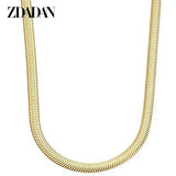 24K 6MM Snake Chain Necklace Men's Party Jewelry