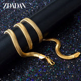 24K 6MM Snake Chain Necklace Men's Party Jewelry