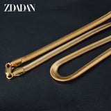 24K 6MM Snake Chain Necklace Men's Party Jewelry