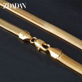 24K 6MM Snake Chain Necklace Men's Party Jewelry