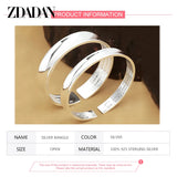 925 Sterling Silver Open Cuff Bracelet for Wedding