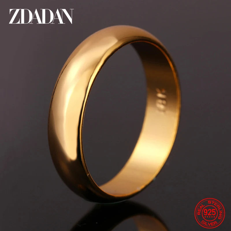 925 Silver 18K Ring For Women Jewelry Party