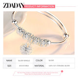 925 Silver Bell Adjustable Bracelet for Women