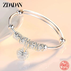 925 Silver Bell Adjustable Bracelet for Women