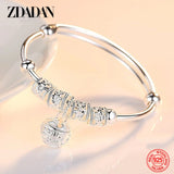 925 Silver Bell Adjustable Bracelet for Women