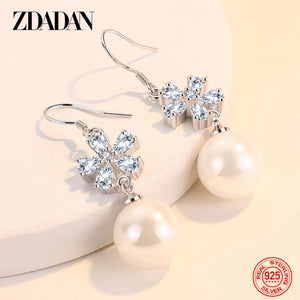 925 Silver Pearl Drop Earring Wedding Jewelry