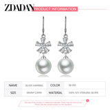 925 Silver Pearl Drop Earring Wedding Jewelry