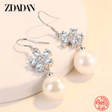 925 Silver Pearl Drop Earring Wedding Jewelry