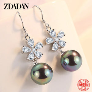 925 Silver Pearl Drop Earring Wedding Jewelry