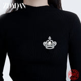 925 Silver Crown Pearl Brooch Wedding Jewelry Gift