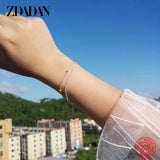925 Silver Double Layers Snake Chain Bracelet For Women